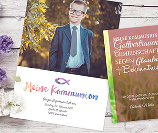 Einladungskarten Kommunion
