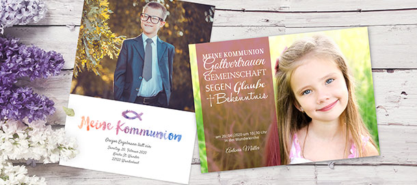 Einladungskarten Kommunion