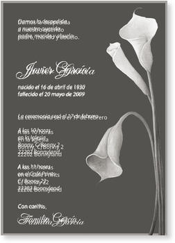 Tarjetas de funeral personalizables- bonnyprints.es