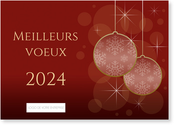 Boules Scintillantes Cartes De Noël Pour Entreprises à