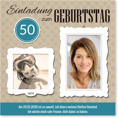 Einladung Zum 50 Geburtstag 1970 2020 Marmor Kaartje2go