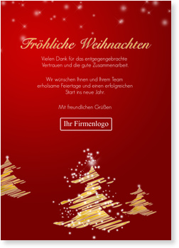 Rote Weihnachten Weihnachtskarten geschäftlich