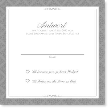 Antwortkarten Hochzeit | Gratis Musterkarten und Versand