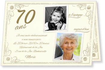 modele de lettre invitation anniversaire 70 ans