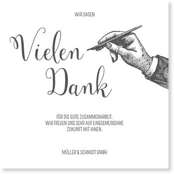 Dankeskarten geschäftlich | Schneller & kostenloser Versand